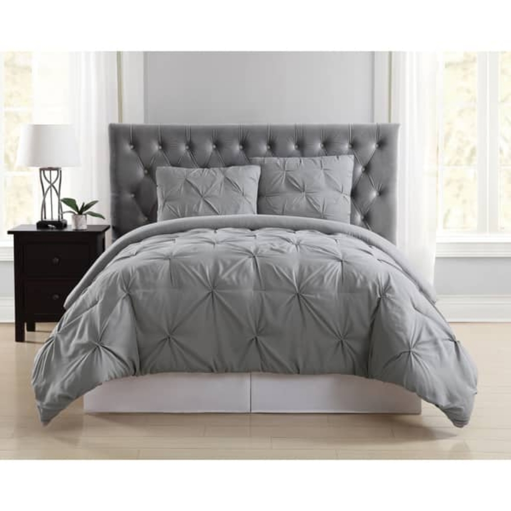 Truly Soft Pinch Pleat Solid 2-piece Twin/ TwinXL Comforter Set